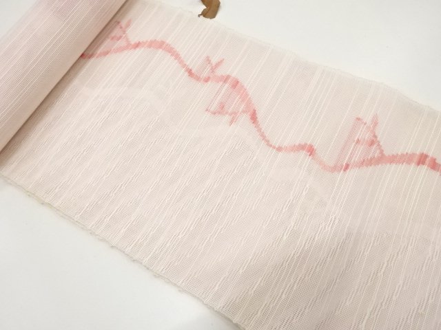 JAPANESE KIMONO / ANTIQUE BRANCH / LEAF PATTERN WOVEN NAGOYA OBI FABRI